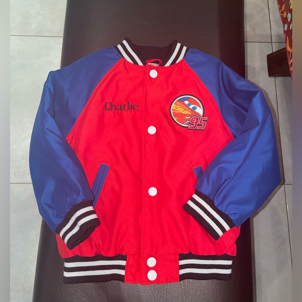 Disney Lightning McQueen Varsity Jacket for Boys Personalize( name Charlie)